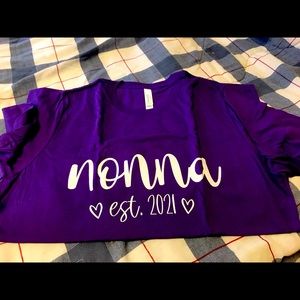 Nonna, est 2021 Women’s Large Purple T-Shirt